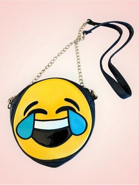 Olivia Miller Yellow Emoji Laughing Tears Crossbody Bag -  Women Bag (A19)